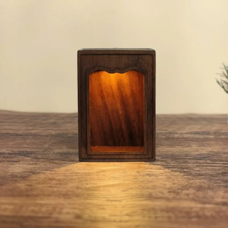 Compact USB Lighted Shrine – Painted Brass Ksitigarbha