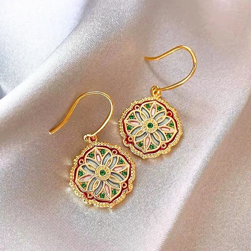 Chinese Oil Painting Earrings