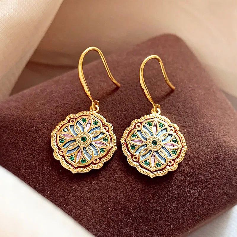 Chinese Oil Painting Earrings