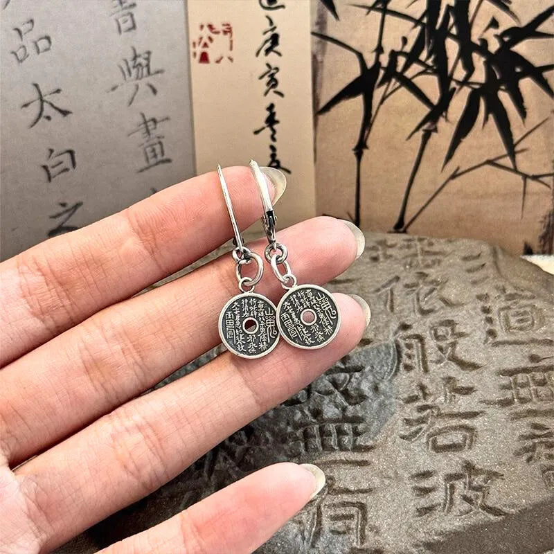Chinese Style Retro Mountain Ghost Brand Earrings