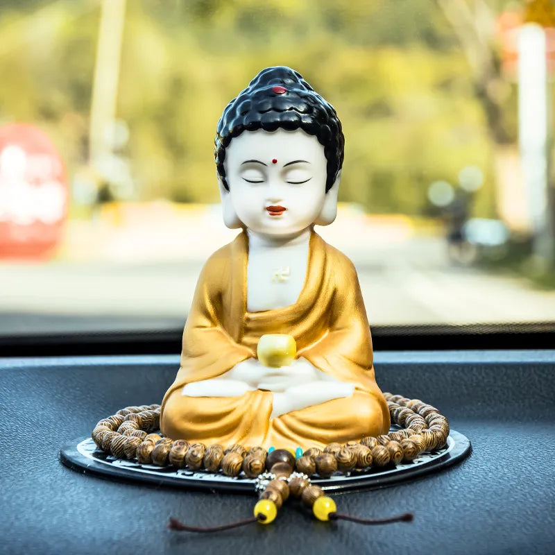 Golden Robe Tathagata/Avalokitesvara Car Amulet - Safe Entry and Exit