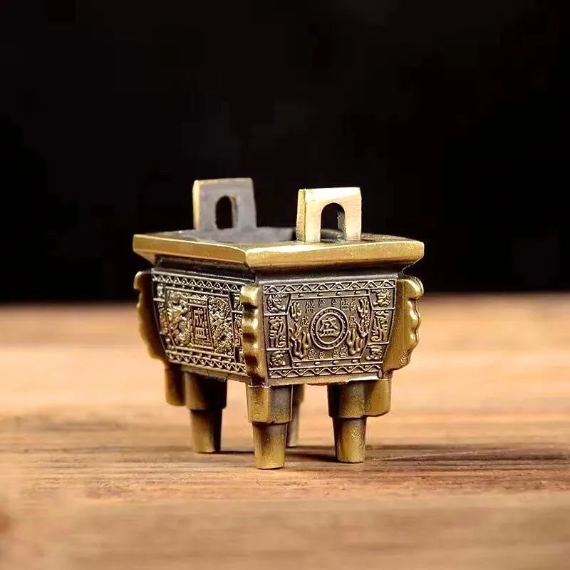 Miniature Square Ding Incense Burner with Four Legs