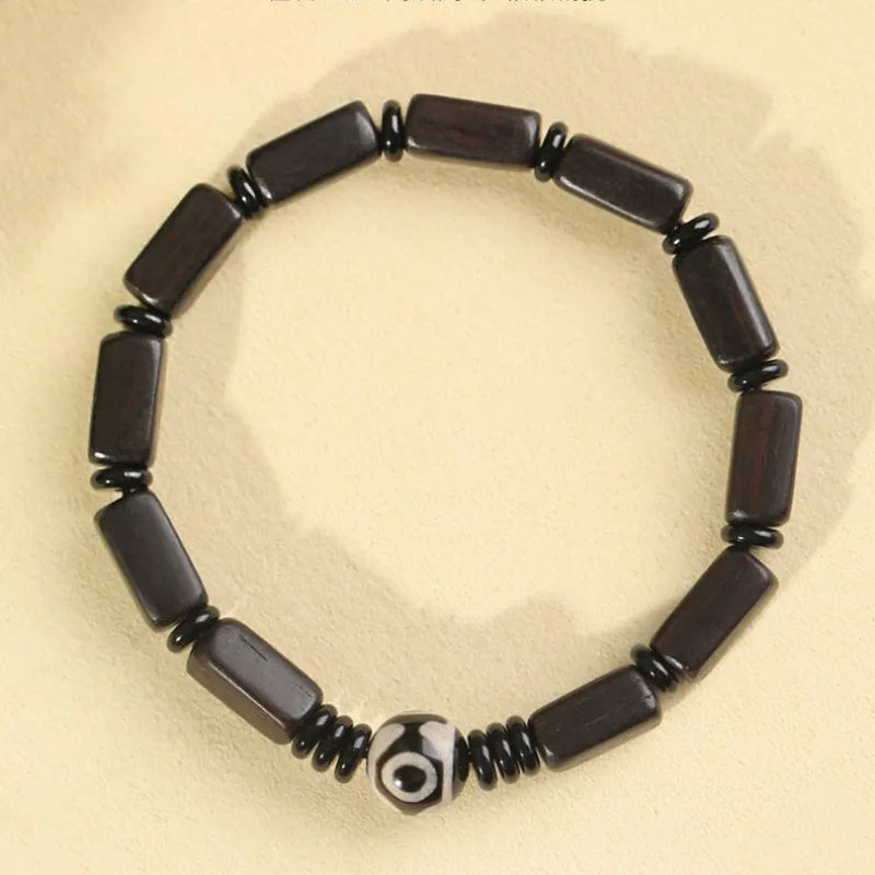 Natural Black Sandalwood Bead Bracelet - Freshness & Elegance