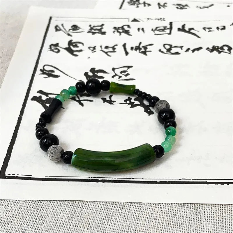 Natural Crescent Moon Couple's Blessing & Protection Bracelet