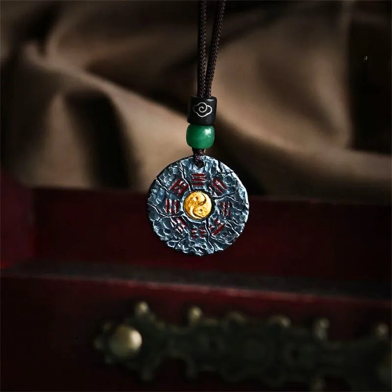 Taoist Mountain Ghost Coin Bagua Tai Chi Handwoven Bead String