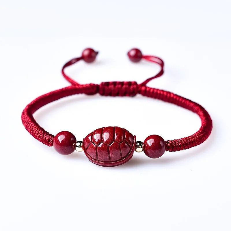 Taoist Turtle Shell Vermilion Wealth-Attracting Bracelet