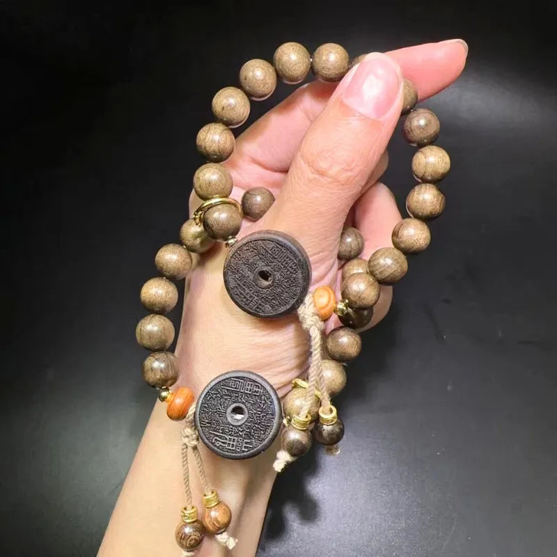 Tibetan String Mountain Spirit Coin Bead Bracelet