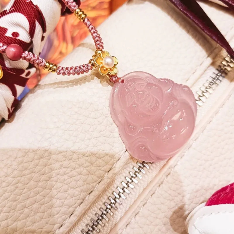 Buddha Maitreya Chalcedony Necklace - For Inclusiveness and Acceptance