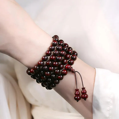 Buddha Stone 108-Bead Prayer & Meditation Mala Bracelet