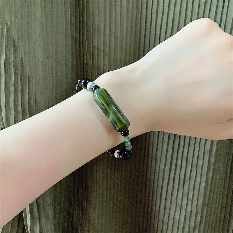 Natural Crescent Moon Couple's Blessing & Protection Bracelet