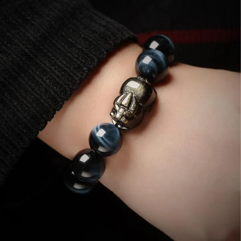 Pixiu Tiger's Eye Trinity Bracelet The Energy Chain for Happiness, Fulfillment, and a Colorful Life