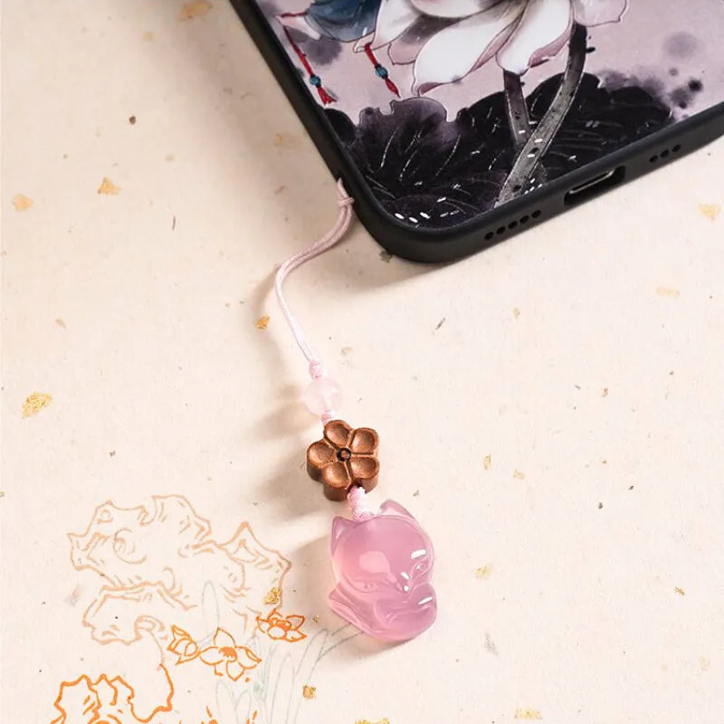 Rose Quartz Mobile Phone Lanyard - Attracts Love Luck