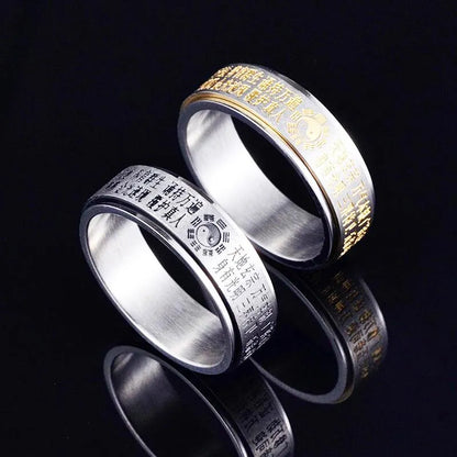 Taoist Golden Light Mantra Rotating Ring