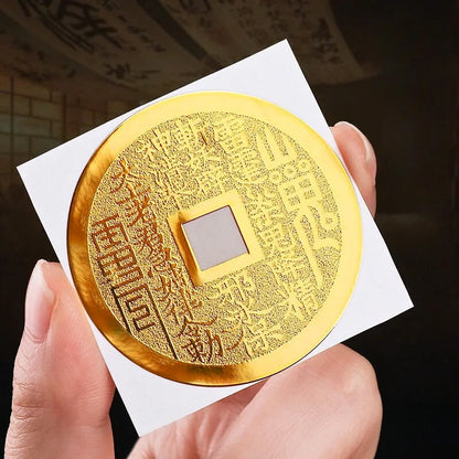 Taoist Mountain Ghost Coin Phone Sticker - Hollow and Solid Designs