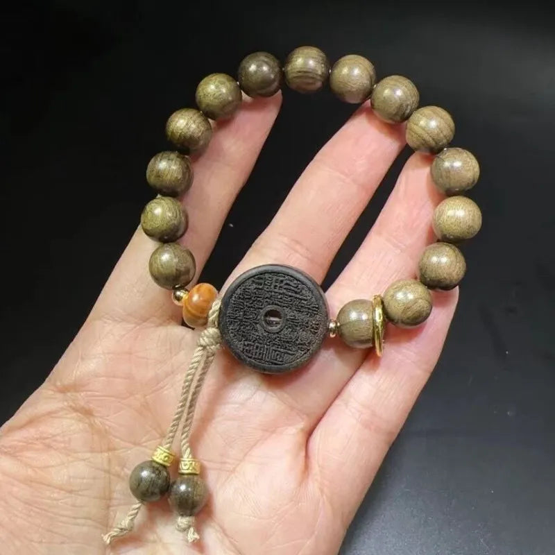 Tibetan String Mountain Spirit Coin Bead Bracelet