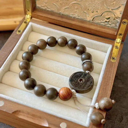 Tibetan String Mountain Spirit Coin Bead Bracelet