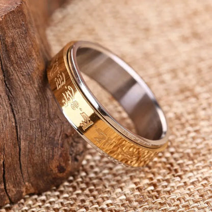 Yellow Wealth God Mantra Ring - Attracting Prosperity